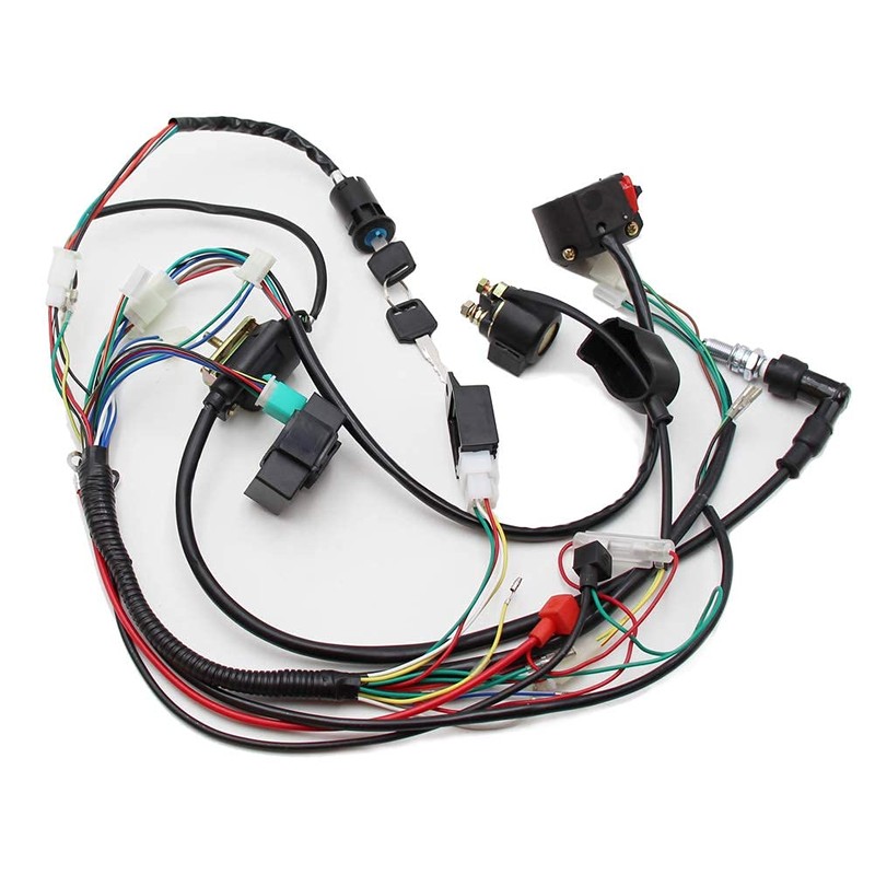 Full Electrics Wiring Harness Coil CDI Spark Plug Kits for