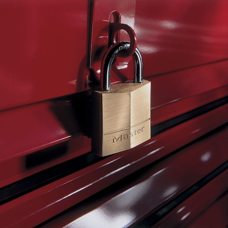 Master Lock 150EURD Key Padlock with Brass Body, Gold, 6,8