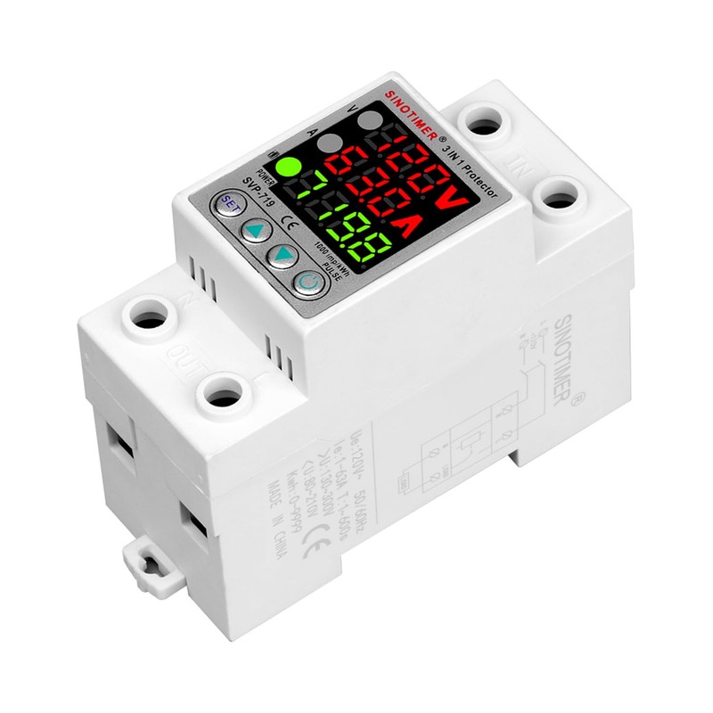 SINOTIMER SVP719 3 LED Display 120VAC 63A Adjustable Voltage Surge