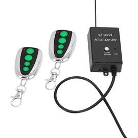 ERM12 Universal External Receiver and Remote Control Transmitters Garage Door Gate Openers for Automatic Swing Sliding Gate, 4-Button Gate Remote Operator Accessory 433,92MHz