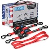 HandT Retractable Ratchet Straps (2PK) 1in x 6ft - 1,500lb