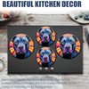 Round Gas Stove Burner Covers Set Of 4,Colorful Geometric Art