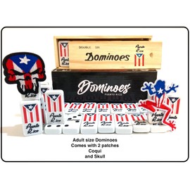 Puerto Rico Dominoes Set Gifts Double six Puerto Rican Domino Set Boricua Style Comes with PR Flag