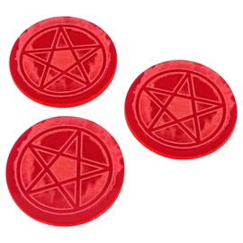LITKO Sealed Gate Tokens | Compatible with Arkham Horror and Mansions of Madness | Cthulhu Games | Eldritch Horror | Iron Gate | Tentacle Gate | (Fluorescent Pink Pentagram)