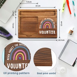 Volunteer Gifts Sticky Note Holder, Thank You Gift for Community Volunteer, Nonprofit Helper, or School Volunteer, Volunteer Appreciation Week, Graduation or Holiday Office Desk Decor PB038