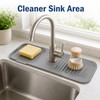 Silicone Faucet Splash Guard for Sink - Self-Draining Countertop Mat