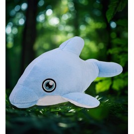 DolliBu Dolphin Eco-Friendly Stuffed Animal – Soft Huggable Dolphin, Adorable Playtime Dolphin Plush Toy, Cute Ocean Cuddle Gifts, Super Soft Plush Doll Animal Toy for Kids and Adults – 13.5 Inch
