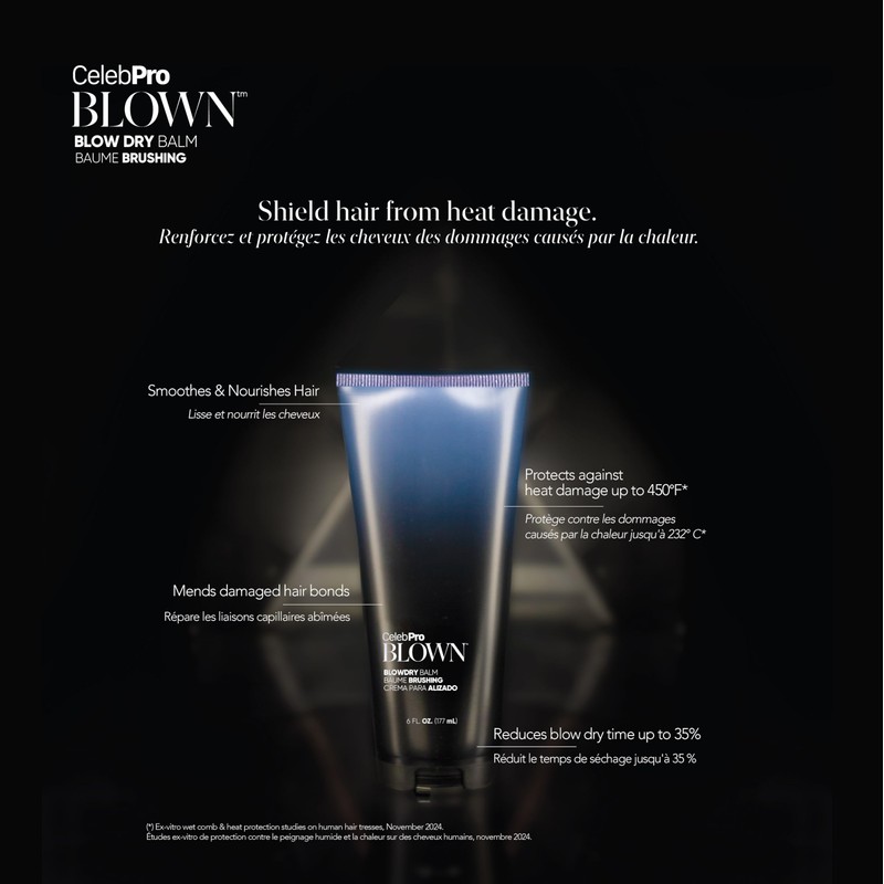 CelebPro BLOWN Blow Dry Cream, Heat Protectant Styling Cream for