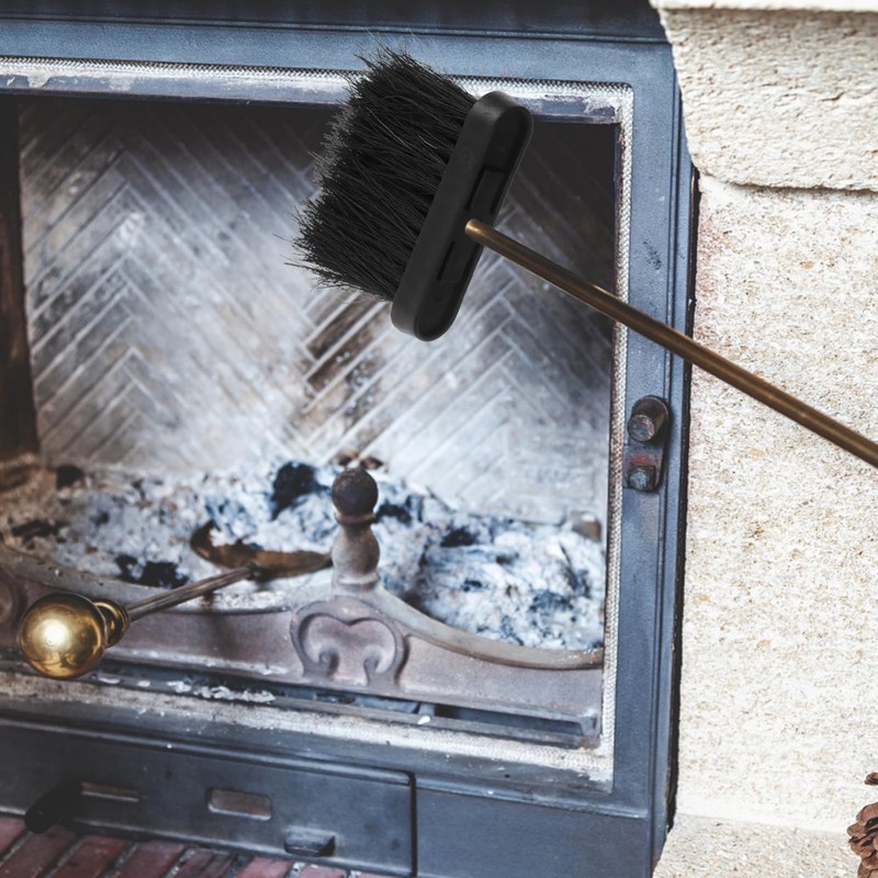 LABRIMP 2pcs Fireplace Cleaning Brush Head Replacement for Efficient Ash