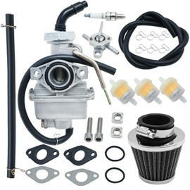 laffoonparts PZ20 Carburetor Carb Air filter Fuel Line Kit, Replacement for Taotao ATA-110B 125D XR70 XR80 CRF70 CRF80F B1 T-Force 50cc-125cc