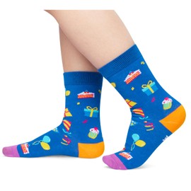 Zmart 7th Birthday Gifts for Boys - Socks for Boys Girls Age 7, 7 Year Old Boy Gift Ideas, Presents for 7 Year Olds, Blue