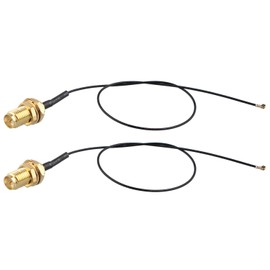 Futheda 2pcs U.FL IPX IPEX MHF4 to RP-SMA Female Bulkhead Mount WiFi Antenna Extension Cable 0.81mm Coaxial Pigtail Cable 20cm/8 inch for M.2 NGFF Interface Wireless Network Card WiFi Adapter
