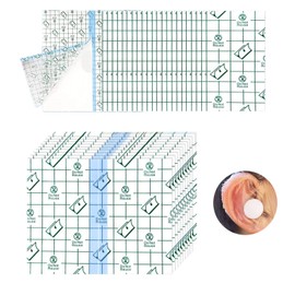 Upgraded Baby Shower Ear Stickers - 100PCS Newborn Waterproof Ear Cap with Thickened Absorbent Cotton Disposable Ear Covers Ear Protection for Shower Bathing Swimming Surfing Water Sports - Ear Protector, Transparency (7 x 9cm for adult)