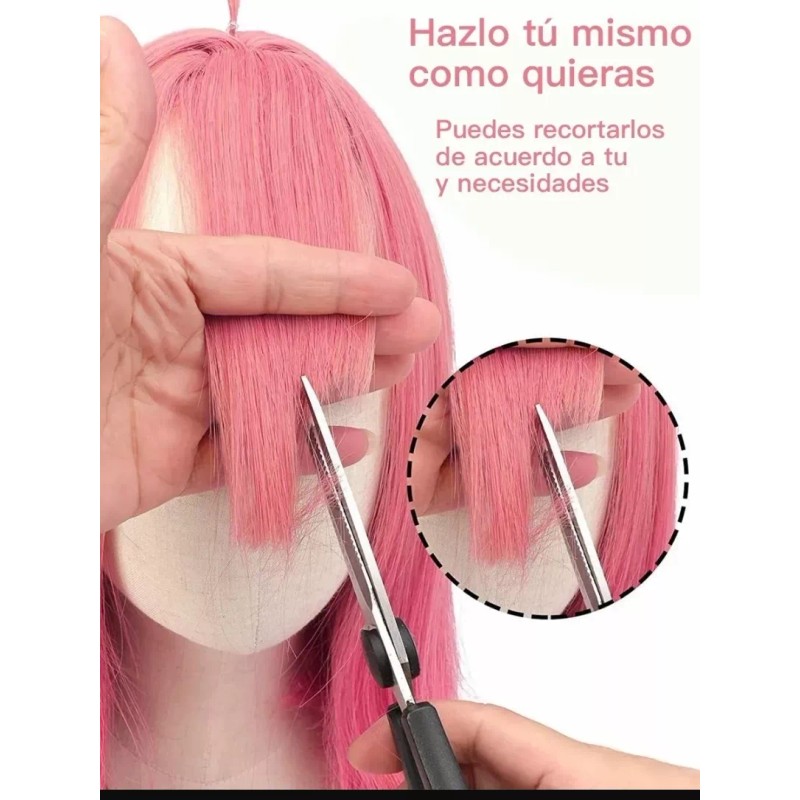 Ainizi Peluca Cosplay Genshin Impact Larga Coletas Hu Tao