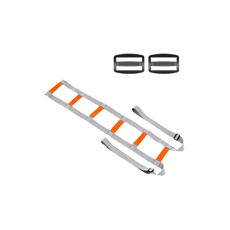 QWORK Bed Ladder with 6 Foam Handles - 2.45 m