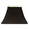 16 in. Black with White Lining Rectangle Bell Shantung Lampshade