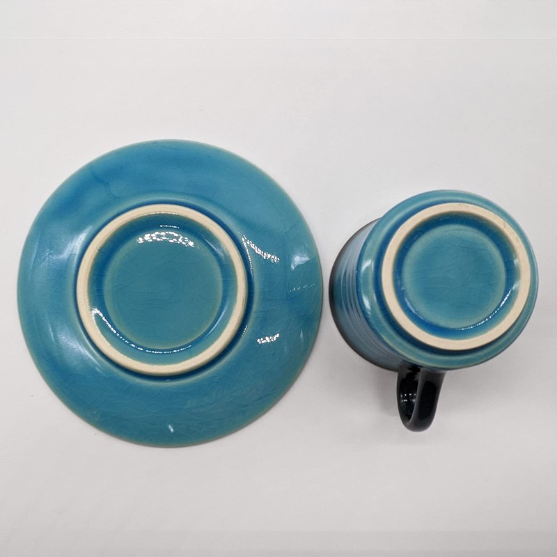 Utsuwa Roan Mino Ware Higashiyama Kiln "Turkish Blue" Coffee Cup