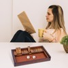 Shut The Box Game with 12 Pcs Wooden Numbers，Wooden Board