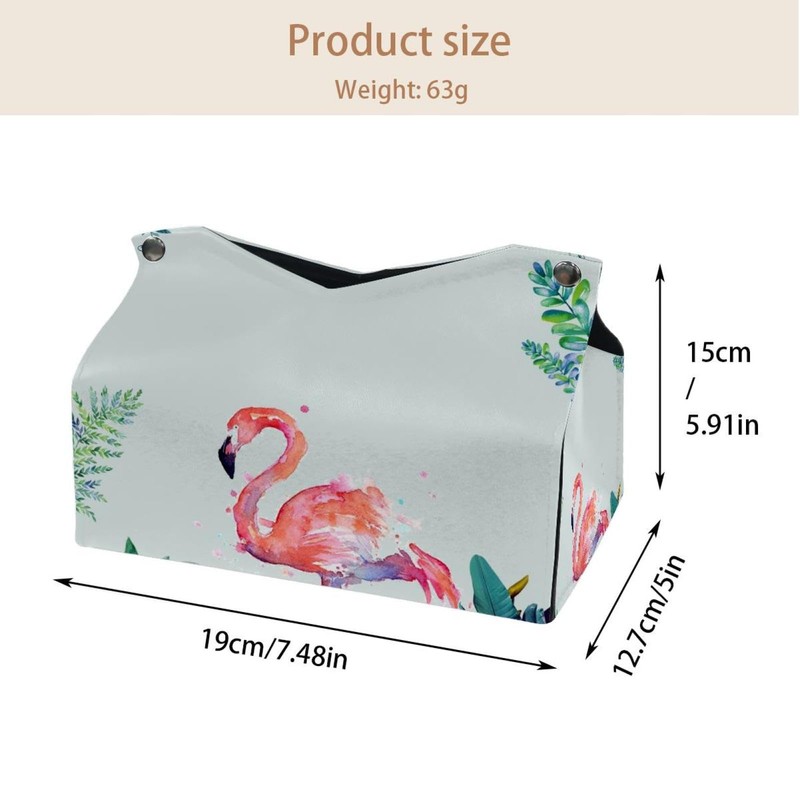 2 Pack Tissue Box Cover Holder, Pet French Bulldog Rectangle