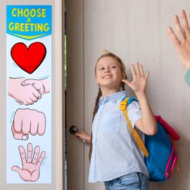 Watersay Greeting Classroom Preschool Rules Poster Greetings Poster Classroom Wall Print Picture Decor Posters Back to School Teacher Supplies 10 x 40 Inch
