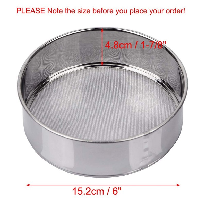 AMPSEVEN Flour Sifter for Baking - Stainless Steel 40 Mesh