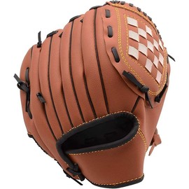 WEILFYONK Baseball Gloves, Softball Gloves, PU Leather Infield Throwing Gloves for Children, Teenagers, Adult Sports, and Professional Baseball, Right Hand Throwing, Left Hand Gloves (Brown, 10.5)