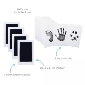 Clean-Touch Ink Pad kit Footprints Of Pets ink Cat Paw Prints Dog Paw Prints US - 2 pack, Black