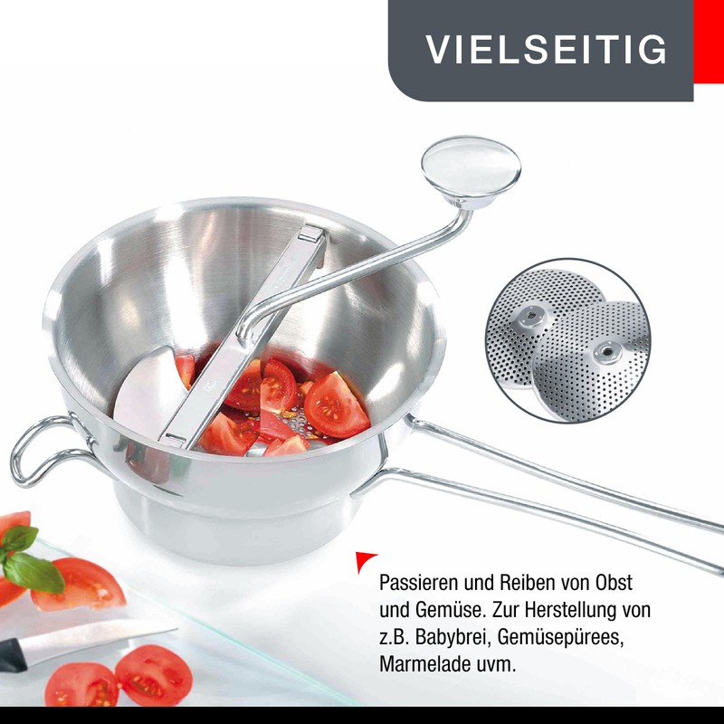 GEFU Stainless Steel Food Mill FLOTTE LOTTE