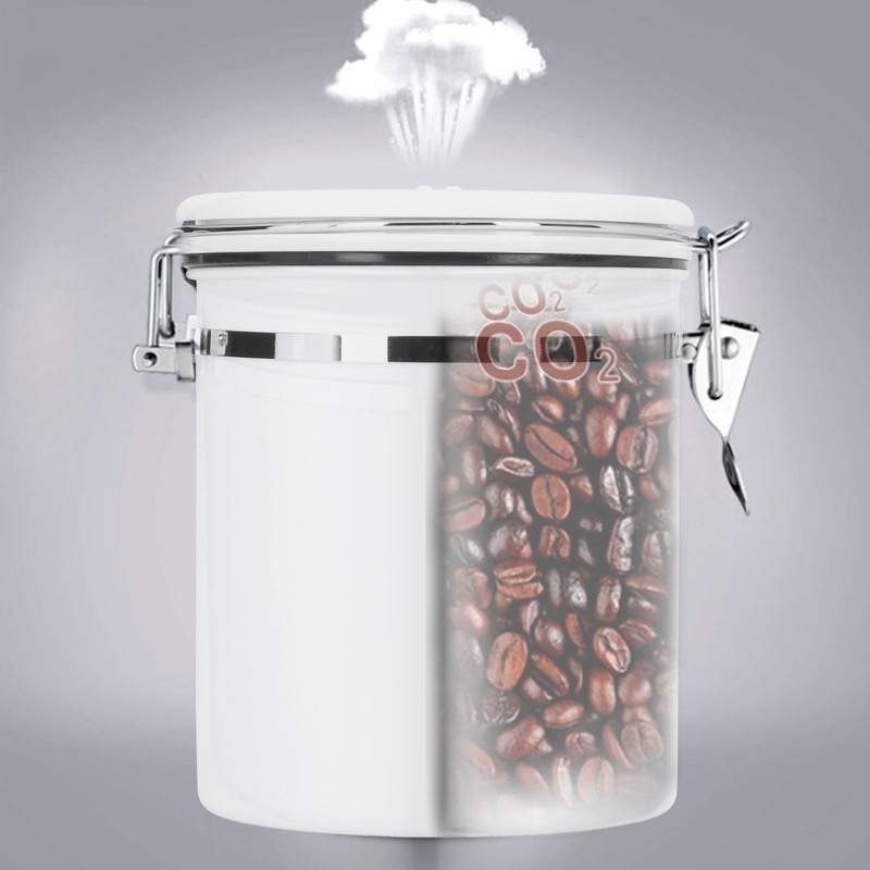 Stainless Steel Sealed Canister Coffee Flour Sugar Container Storage Jar