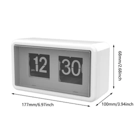 WeiLaiKeQi Flip Auto Clock Flip Desk Clock Mute Shelf Decoration Modern Large Number Display Table Clock for Dining Table Bedside Dorm