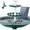 AISITIN 3 Tiered Bird Bath with 3.5W Solar Pump,for Bird