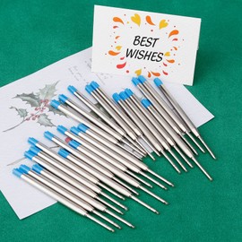 ENLACE ENLACE Kugelschreiberminen Großraumminen Metall Kugelschreiber Ersatzminen für das G2-Format,24 x Kompatible Set Minen 1,0mm Strichstärke M,Schreibfarbe Blau