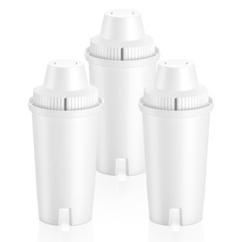 3 Pack Replacement for Brita® Water Filter Pitchers and Dispensers, BPA-Free & NSF Certified, Classic OB03, Mavea® 107007 35557, Metro, Everyday, UltraMax, Half-year filter supply