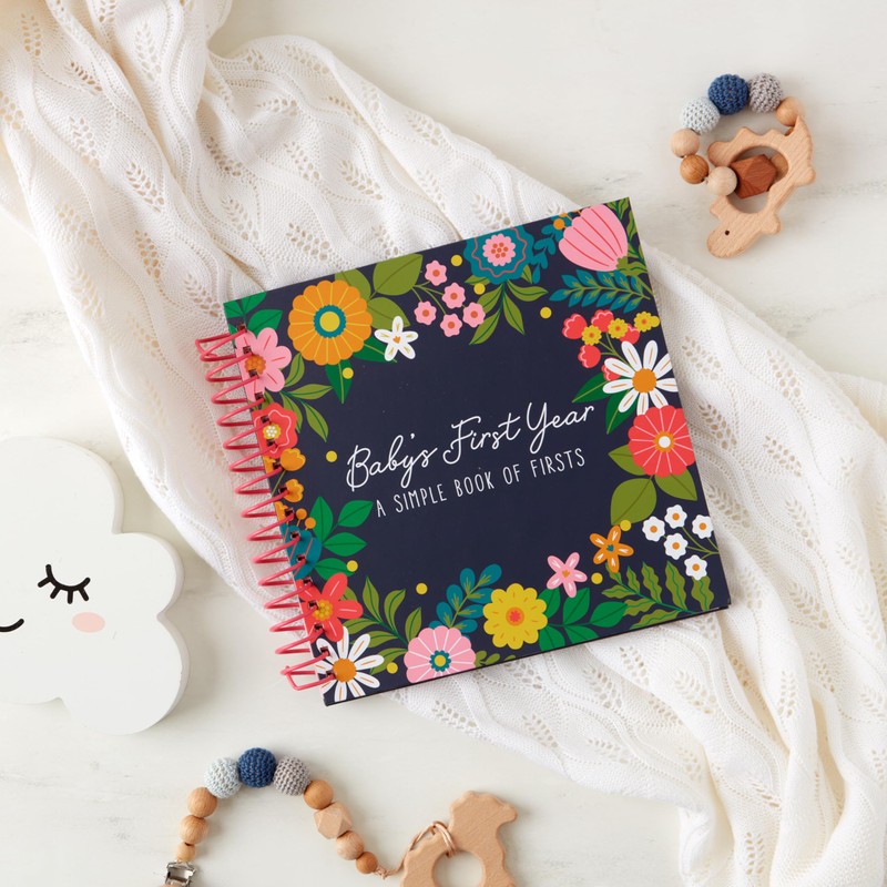 C.R. Gibson Blooming Beginnings Gender Neutral Baby Photo Album Book,