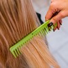 Kumi Wheat Eco-Friendly Long Wide Tooth Detangling hair Comb,Green -