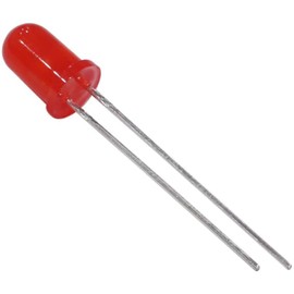 ABE 10pcs LED Light Emitting Diode with Built-in Resistor, 0.2 inch (5 mm) Resistor, DC3-15V Cannonball Type, Red Color, 10 LED Bullet-Type Red LEDs! Designed for Low Heating & Long Life at 620 - 630