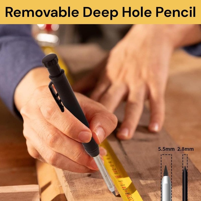 EZONEDEAL Multi-function Scribing Tool- Construction Pencil- Aluminum Alloy Scribe Tool