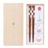 Aderia Tsugaru Vidro FS-75504 Wakasa Lacquer Chopsticks Gift Set, Sakura