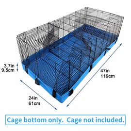 Oncpcare Guinea Pig Cage Liners Waterproof Guinea Pig Durable Mesh Habitat Small Animal Cage Floor for Chinchilla Rabbit Ferret (Black)