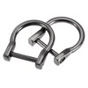 [uxcell] U Shaped Horseshoe D-Ring Screw-in Shackle Buckle for DIY Crafts 23mm Black Pack of 2