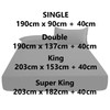KHIM Luxury Extra Deep Fitted Sheet 16”/40CM Breathable Poly Cotton