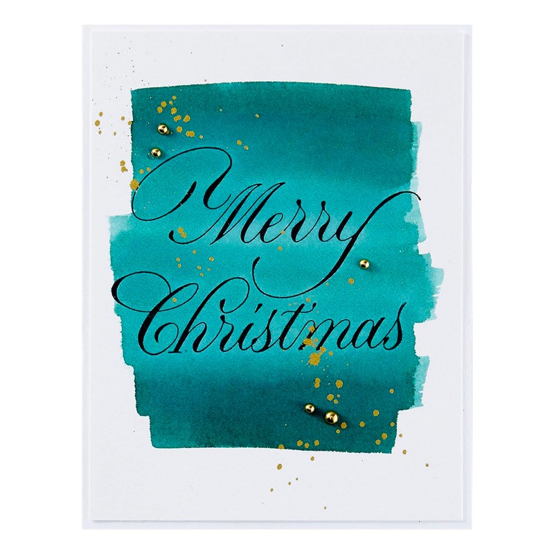 Spellbinders Copperplate Merry Christmas Press Plate, Metal
