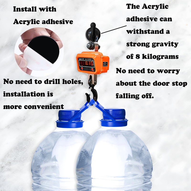 4 Pack Rubber Door Stopper Self Adhesive,No Magnetic Door Stop,Wall