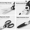 2 Pcs Kitchen Scissors, Heavy Duty Kitchen Scissors, Stainless Steel