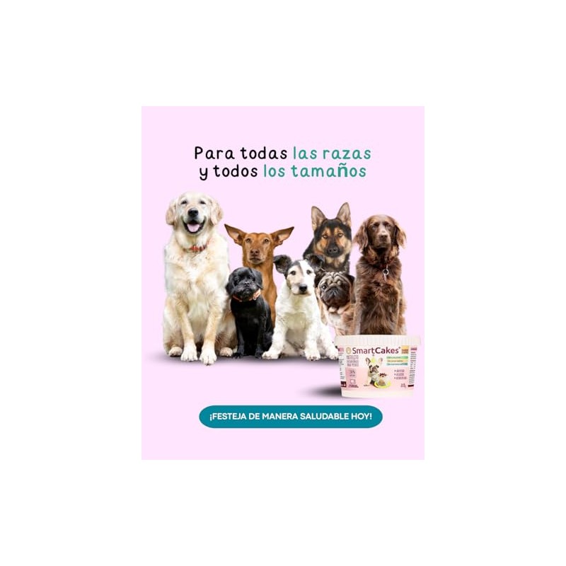Pastelito Instantáneo para Perros, 100% Natural, Sin Gluten, Sabor Camote,