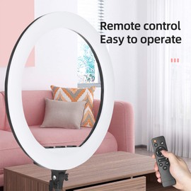 AMBITFUL Ring Light RL-480 18in Ring Light Lamp 60Ws 3000~6000K 480 Beads LED with 180cm Light Stand,Carrying Bag for Live Streaming/SLR Camera/Phone Video Shooting (2PCS)