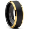 Metal Masters Co. Mens Tungsten Ring Wedding Band Beveled Edges