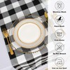 Table Runner White and Black Buffalo Plaid Table Runner Checkered