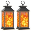 AYTPU 2 Pack Solar Flame Lanterns Outdoor IP65 Waterproof, 13.25