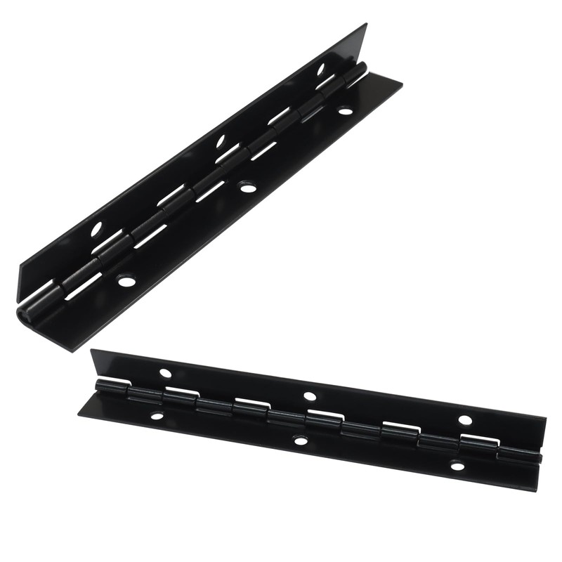 Kemcatui 4Pcs 6 Inch Black Piano Hinges, Stainless Steel Heavy